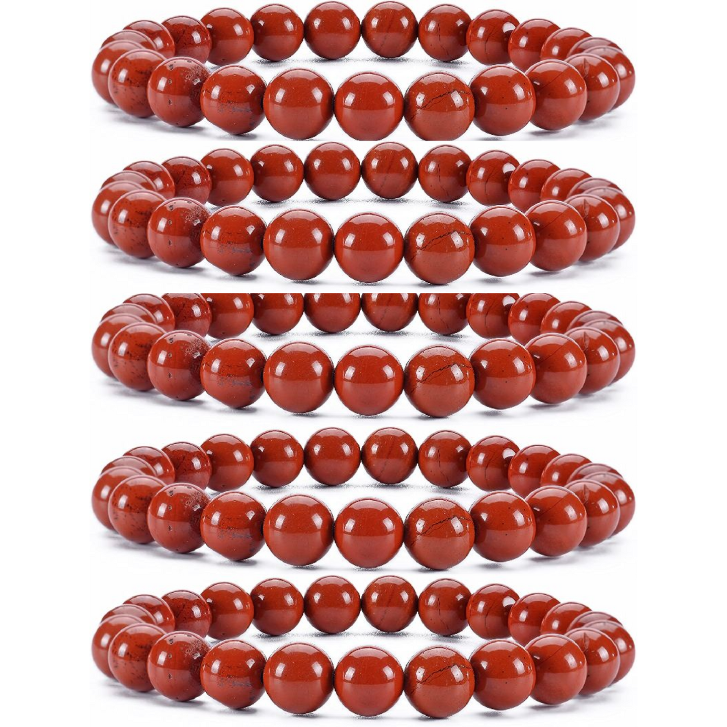 Red Jasper 08mm beads Healing Gemstone Bracelet