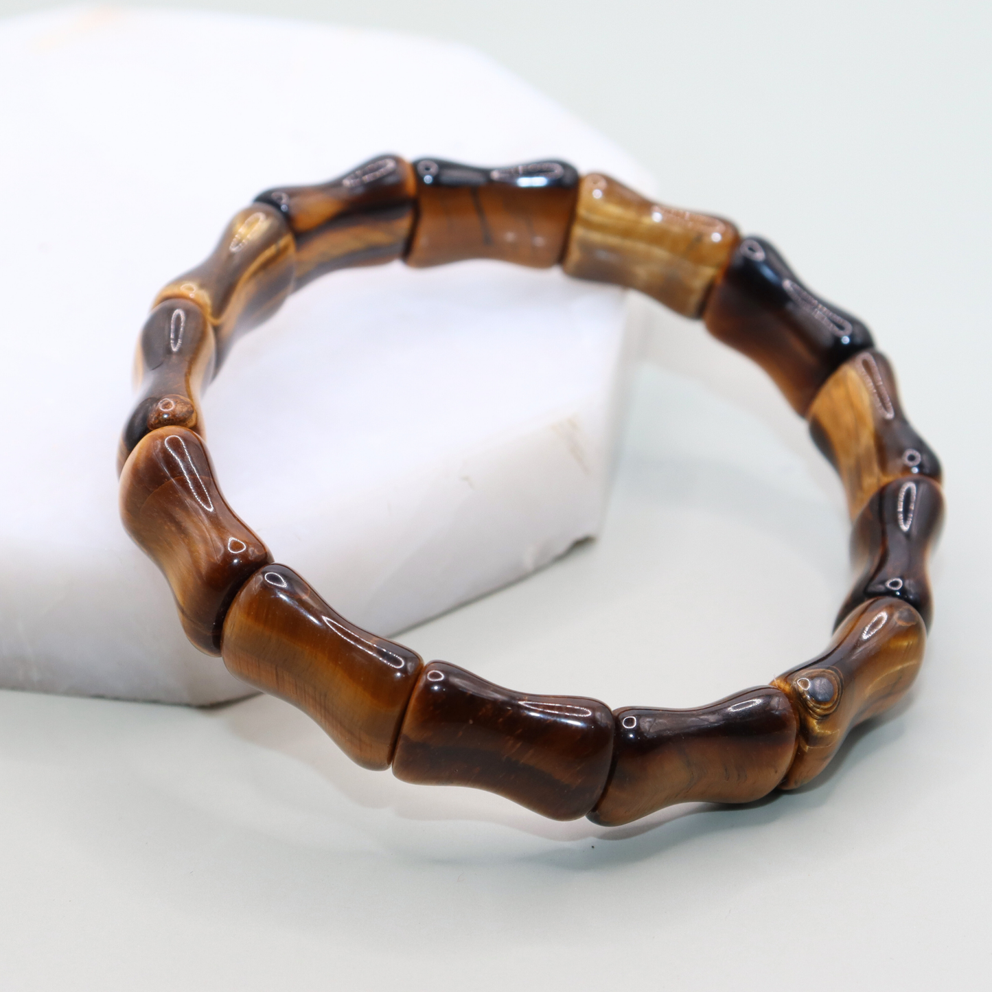 Tiger Eye Free Size Rectangle Beads Bracelet