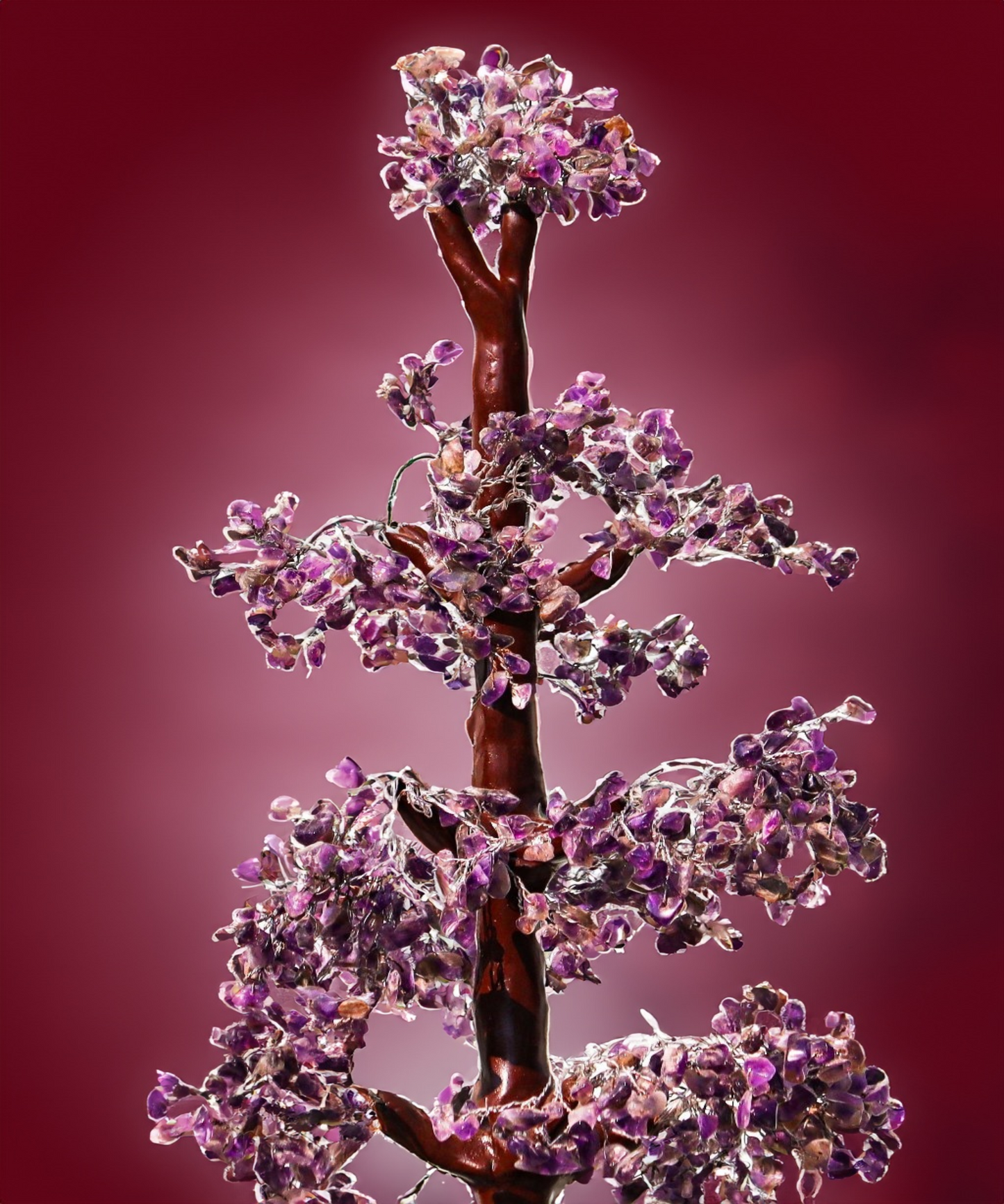 Large 3000 Beads Amethyst Gemstone Tree Home Decor