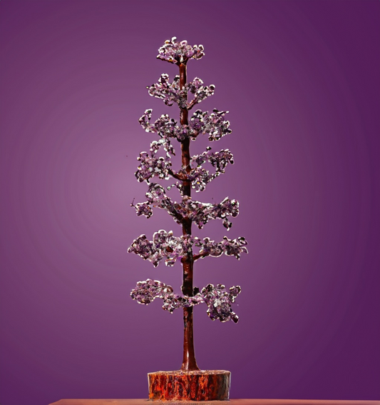 Large 3000 Beads Amethyst Gemstone Tree Home Decor