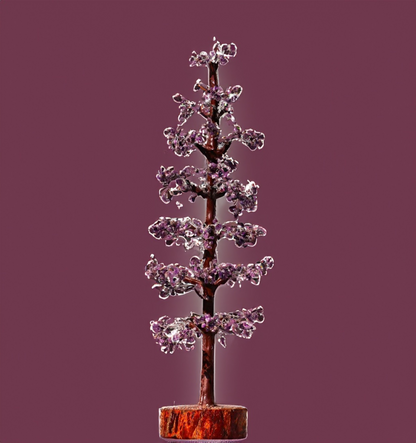 Large 3000 Beads Amethyst Gemstone Tree Home Decor