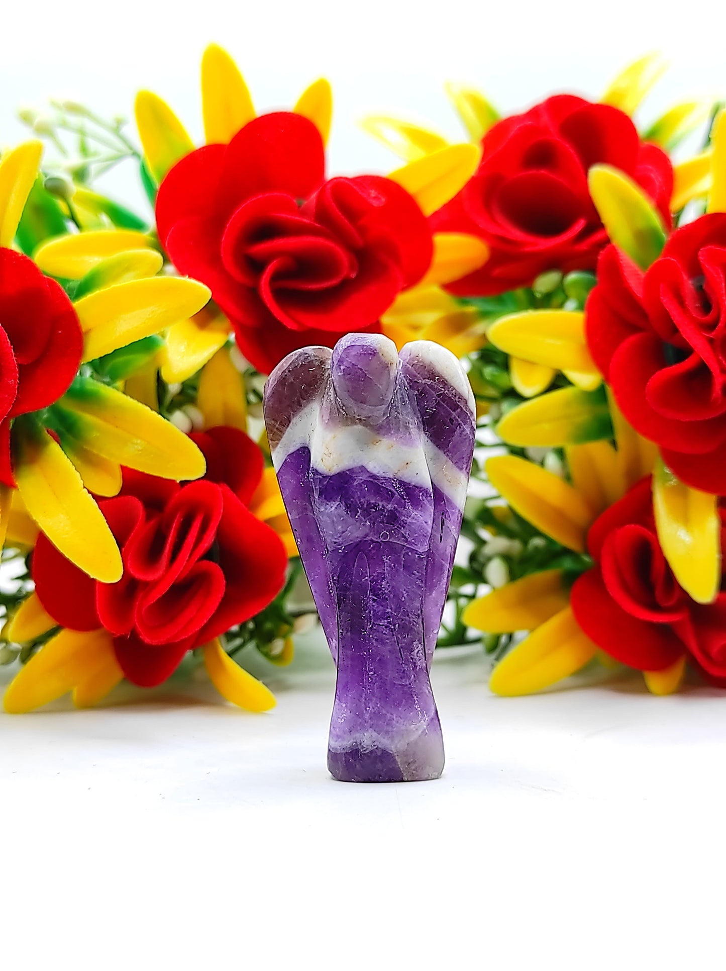 Purple Amethyst Angel 2 Inches, Guardian Angels-Pack Of 1 with Velvet Pouch