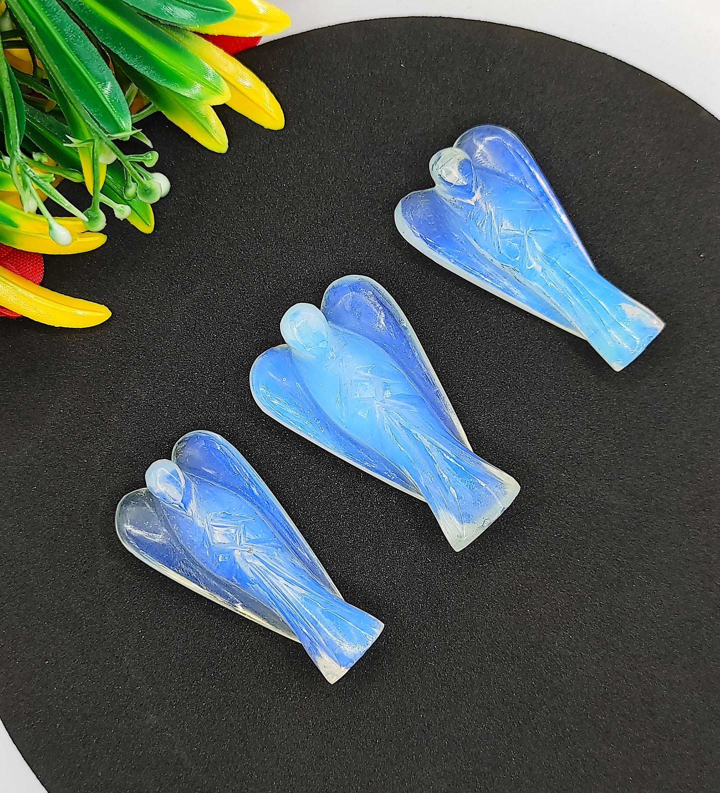 Opalite Angel 2 Inches, Guardian Angels-Pack Of 1 with Velvet Pouch