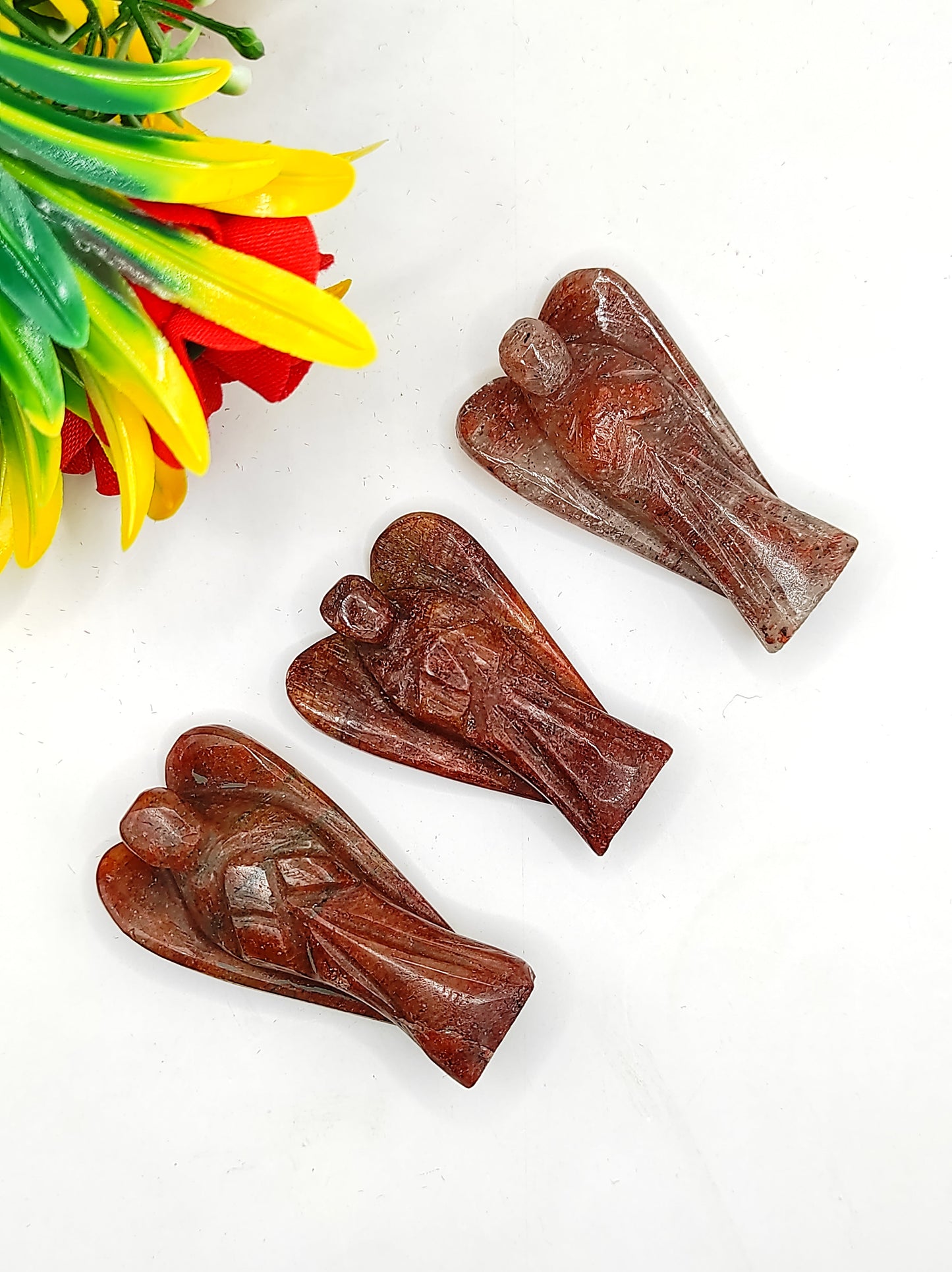 Red Aventurine Angel 2 Inches, Guardian Angels-Pack Of 1 with Velvet Pouch