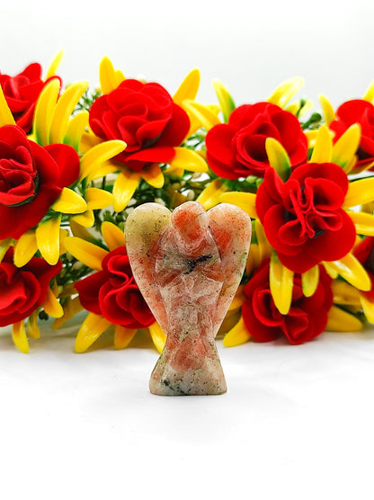 Sunstone Angel 2 Inches, Guardian Angels-Pack Of 1 with Velvet Pouch