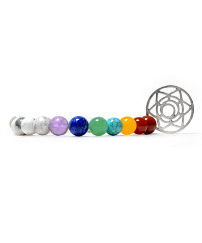 Seven Chakra Howlite Beads(8mm) Bracelets