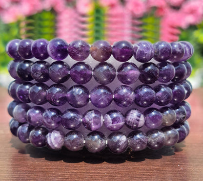 Amethyst Bead Bracelet – Calm, Clarity &amp; Spiritual Protectio