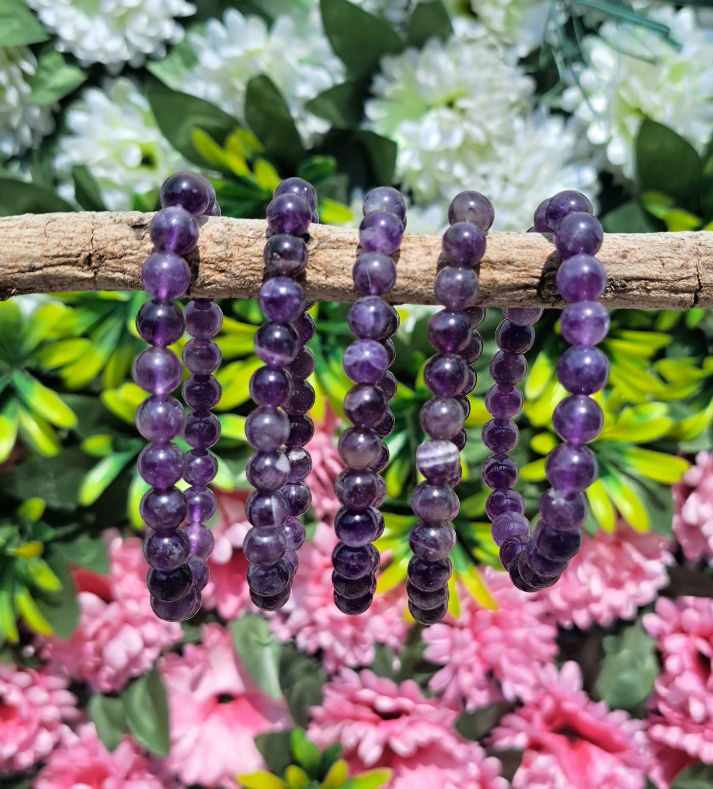 Amethyst Bead Bracelet – Calm, Clarity &amp; Spiritual Protectio