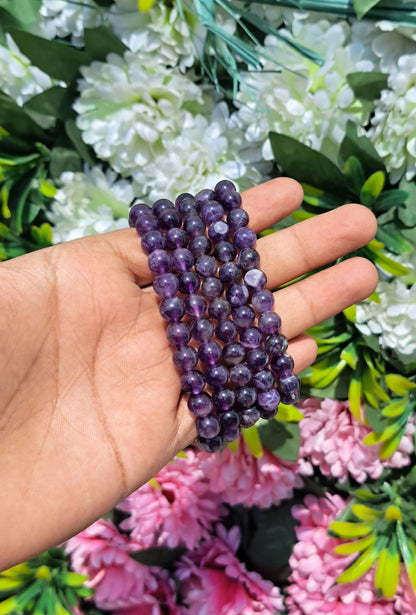 Amethyst Bead Bracelet – Calm, Clarity &amp; Spiritual Protectio