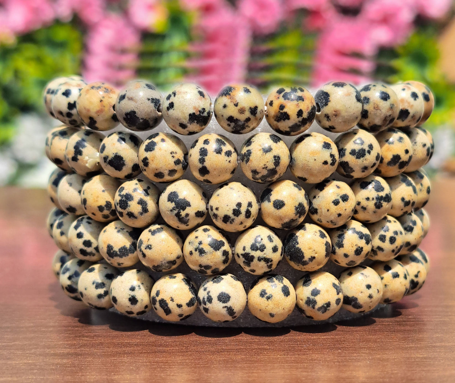 Dalmatian 08mm beads Bracelet