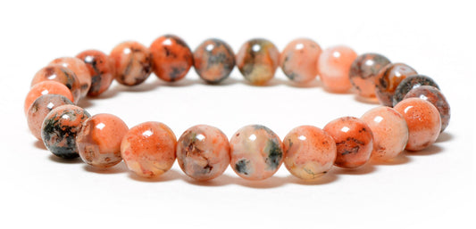 Fire Agate 8mm Beads Bracelet