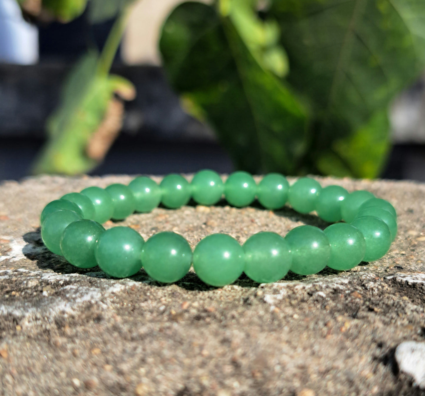 Green Aventurine Bead Bracelet – Luck, Prosperity & Emotional Healing