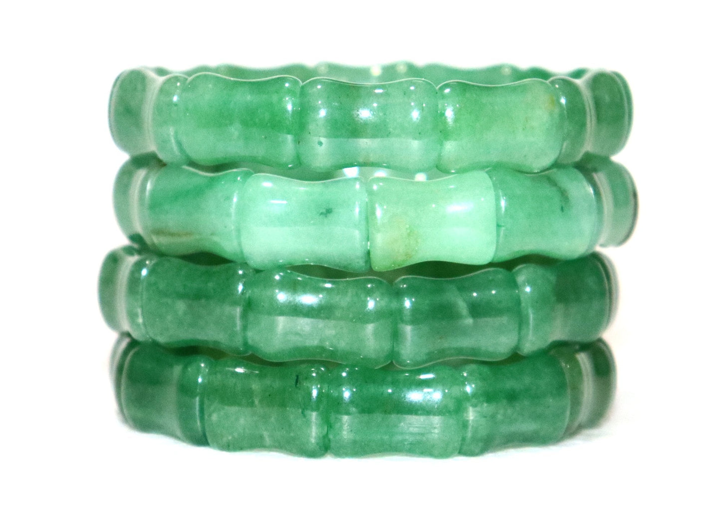 Green Aventurine Free Size Rectangle Beads Bracelet(Pack of 1)