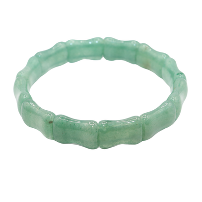 Green Aventurine Free Size Rectangle Beads Bracelet(Pack of 1)