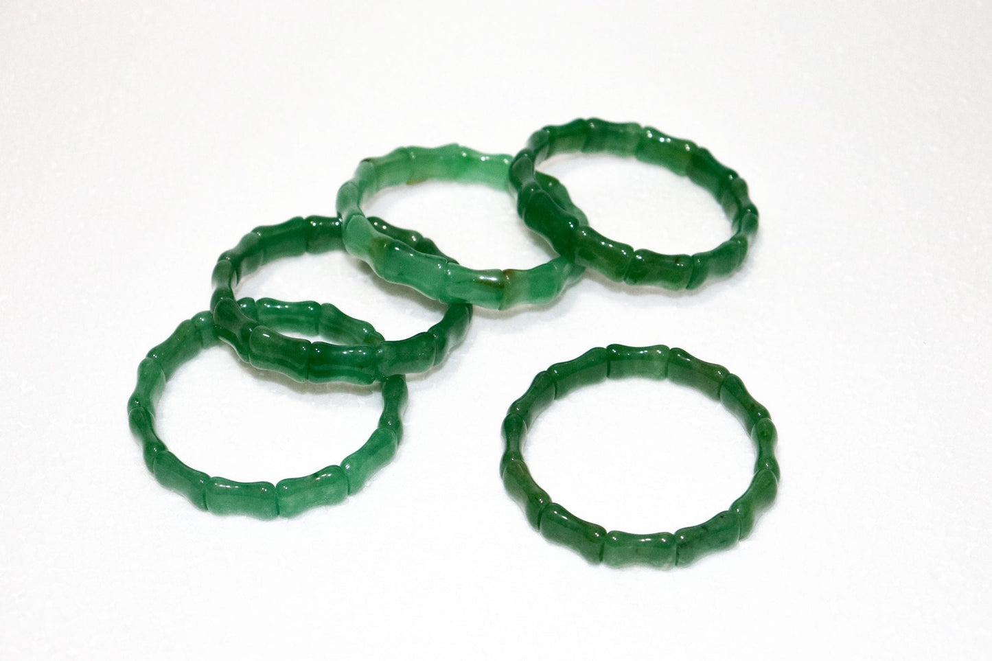 Green Aventurine Free Size Rectangle Beads Bracelet(Pack of 1)