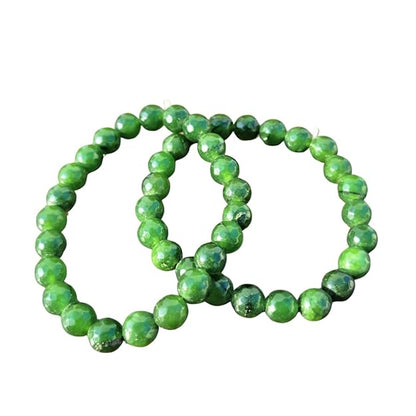 Green Jade Diamond Cut Bracelet