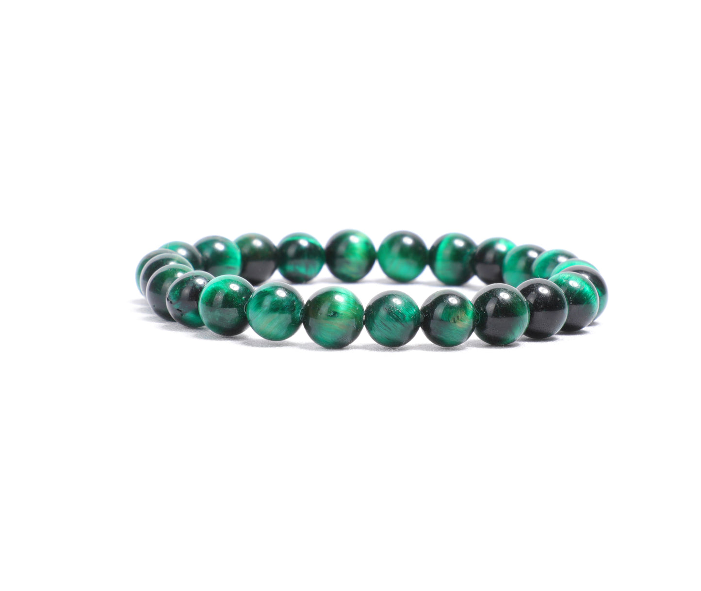 Green Cat's Eye Healing 08mm Beads Gemstone Bracelet