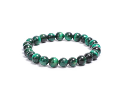 Green Cat's Eye Healing 08mm Beads Gemstone Bracelet