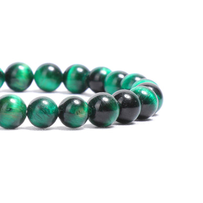 Green Cat's Eye Healing 08mm Beads Gemstone Bracelet