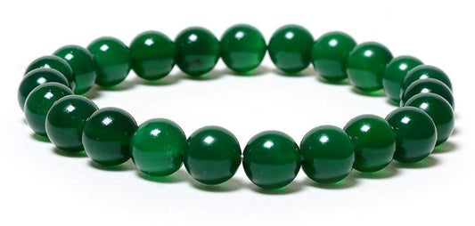 Green Jade 8mm Beads Bracelet