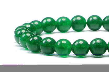 Green Jade 8mm Beads Bracelet