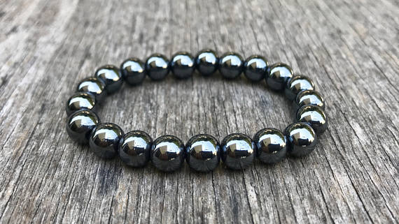 Hematite 08mm beads Healing Gemstone Crystal Bracelet