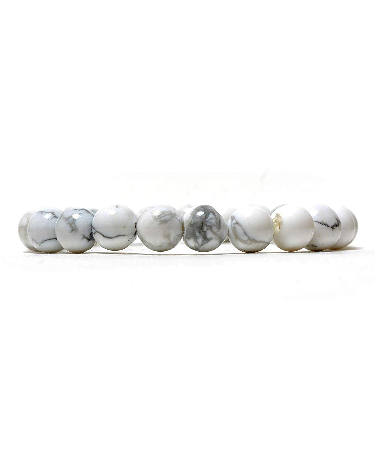 Howlite 08mm beads Gemstone Bracelet