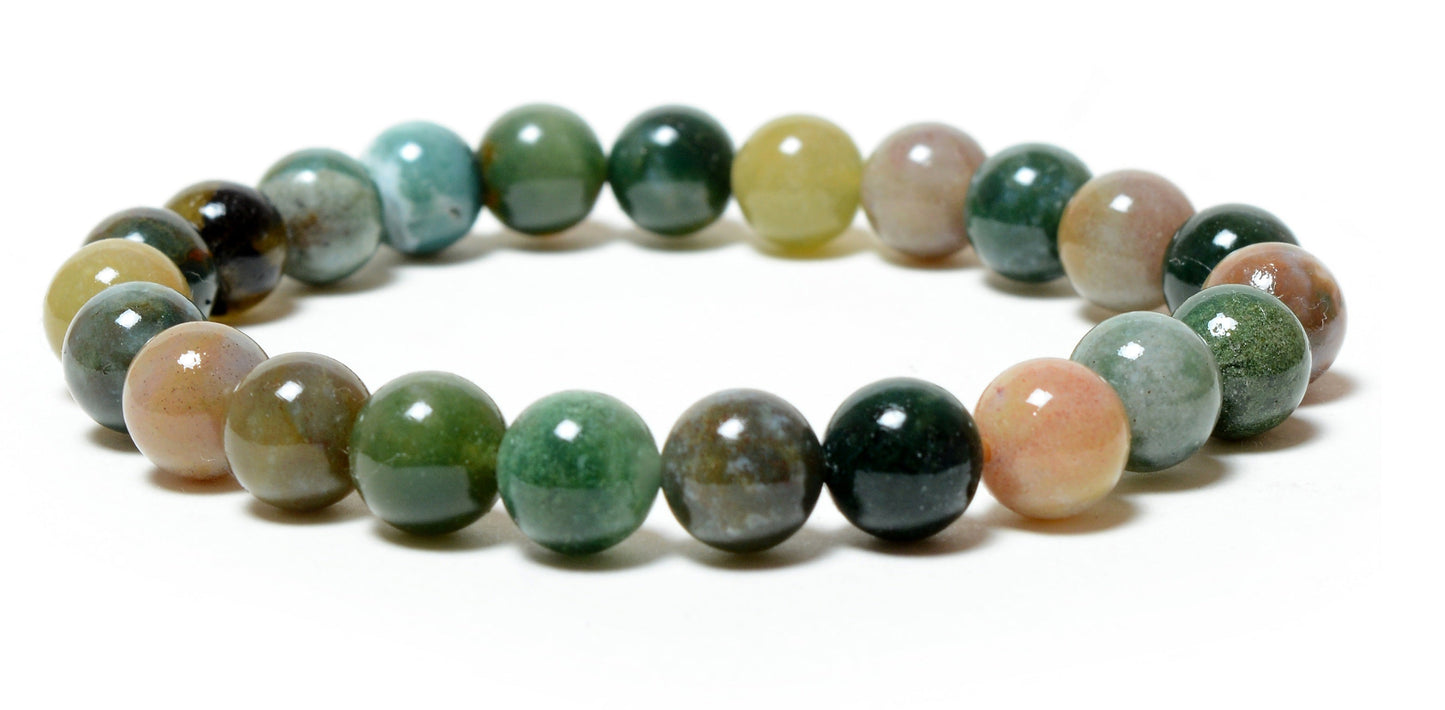 Moss Agate 08mm beads bracelet