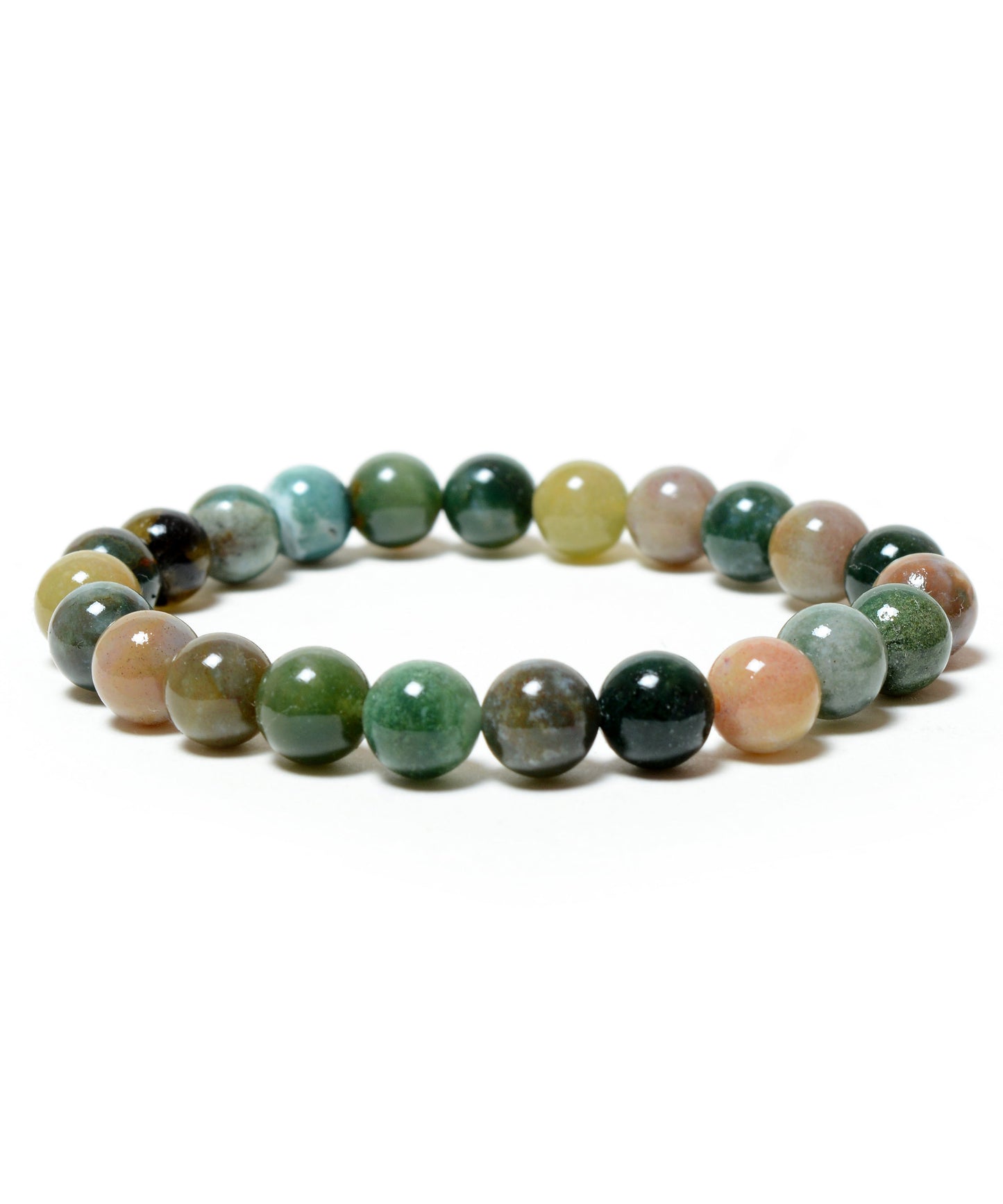 Moss Agate 08mm beads bracelet