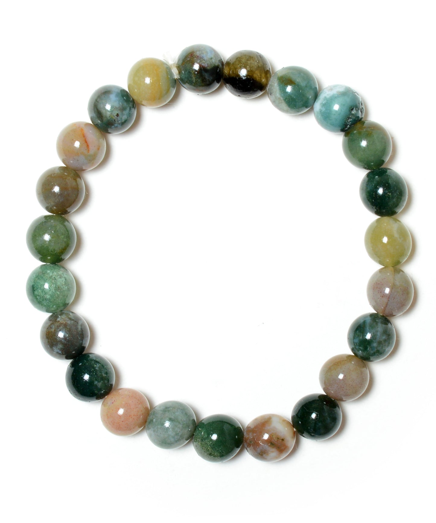 Moss Agate 08mm beads bracelet