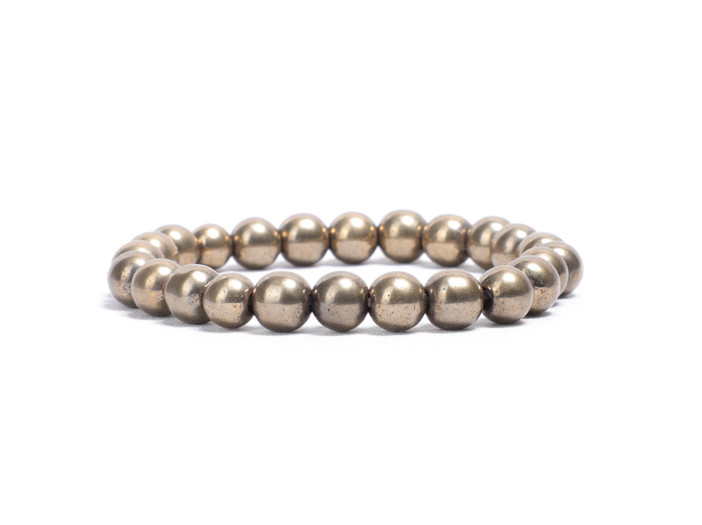 Golden Pyrite Bead Bracelet – Wealth, Protection & Confidence