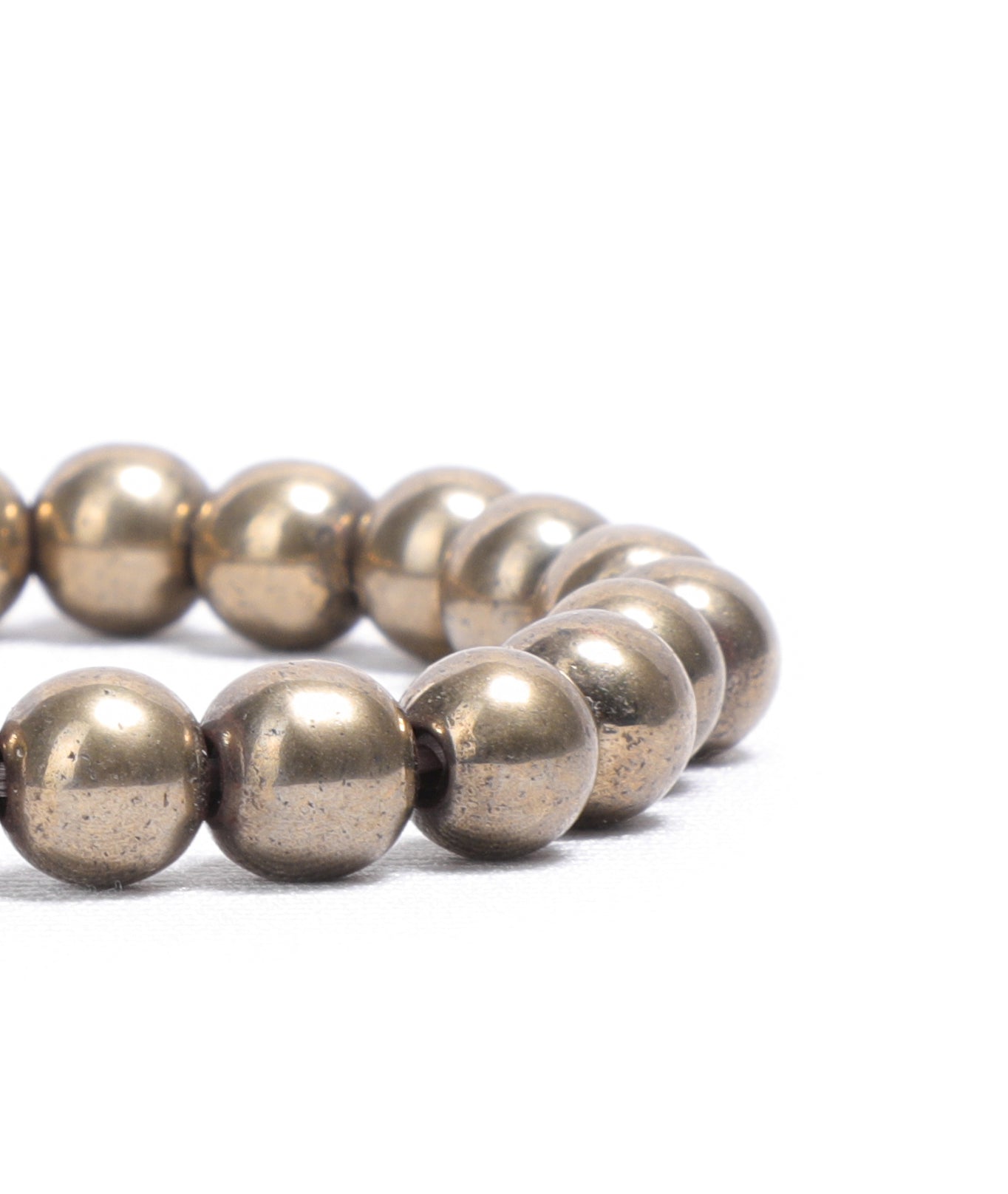 Golden Pyrite Bead Bracelet – Wealth, Protection & Confidence