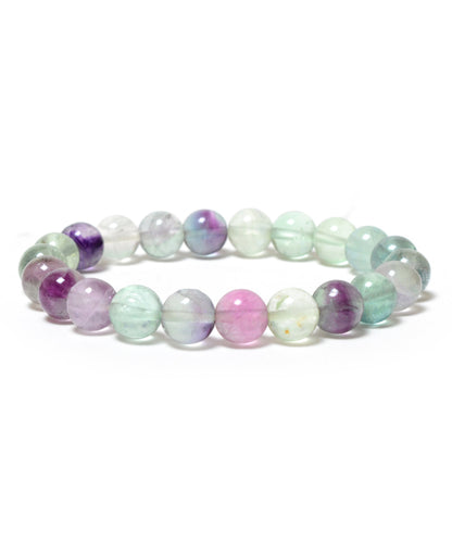 Rainbow Fluorite 08mm Beads Bracelet