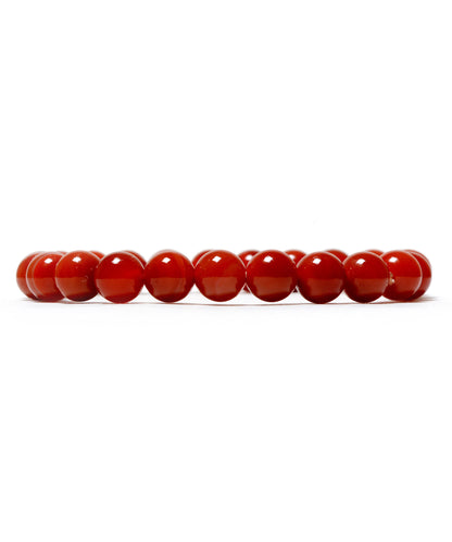 Red Carnelian Banded (08mm) beads bracelet