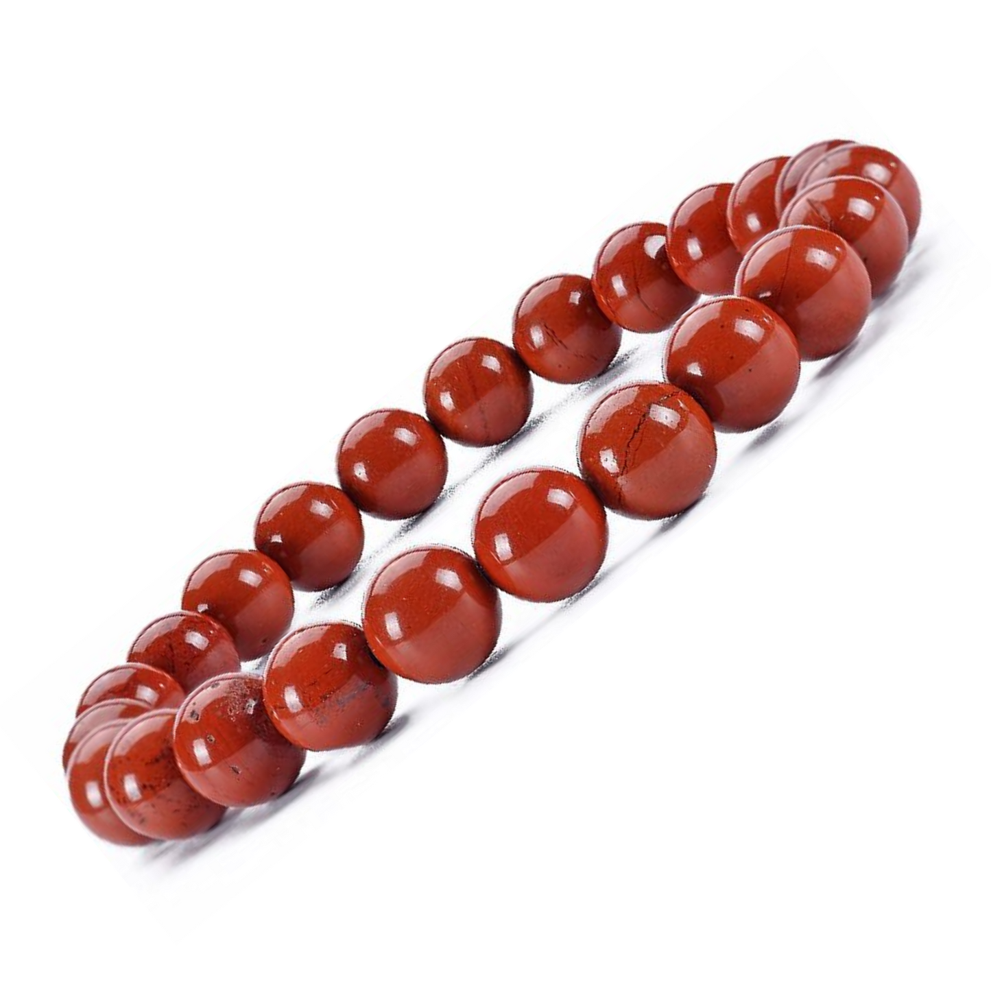 Red Jasper 8mm beads Free Size Gemstone Bracelet