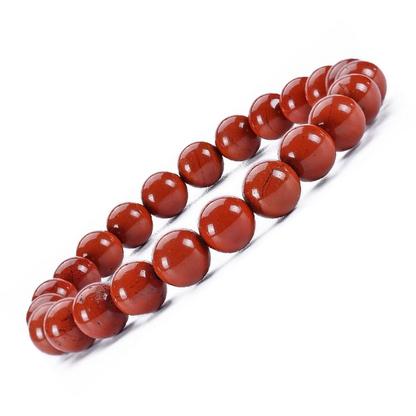 Red Jasper 8mm beads Free Size Gemstone Bracelet