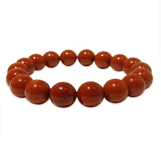 Red Jasper 8mm beads Free Size Gemstone Bracelet