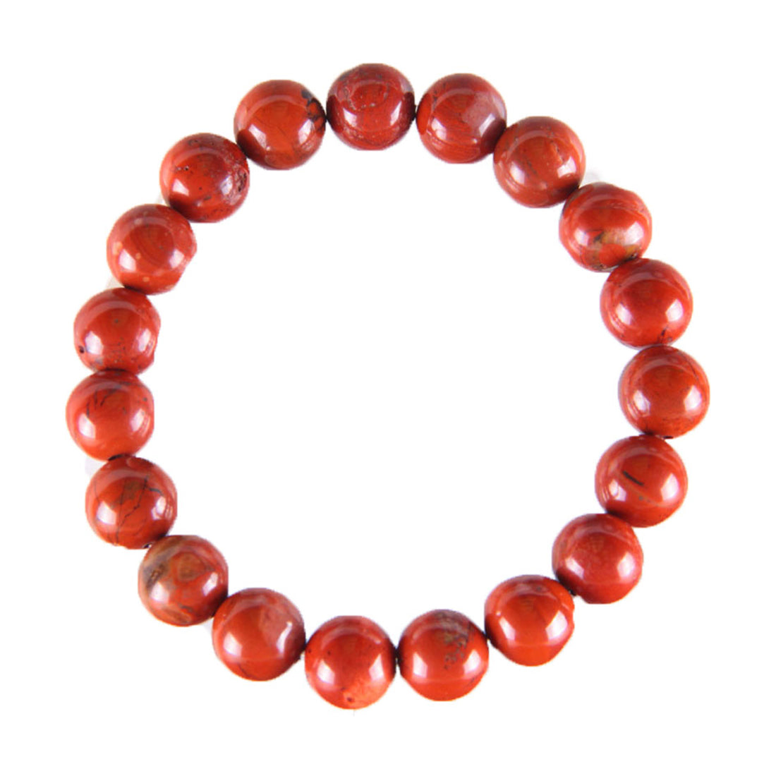 Red Jasper 8mm beads Free Size Gemstone Bracelet