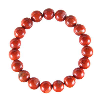 Red Jasper 8mm beads Free Size Gemstone Bracelet