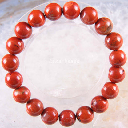 Red Jasper 8mm beads Free Size Gemstone Bracelet