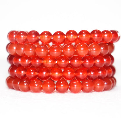 Red Carnelian 08mm Beads Healing Gemstone Bracelet