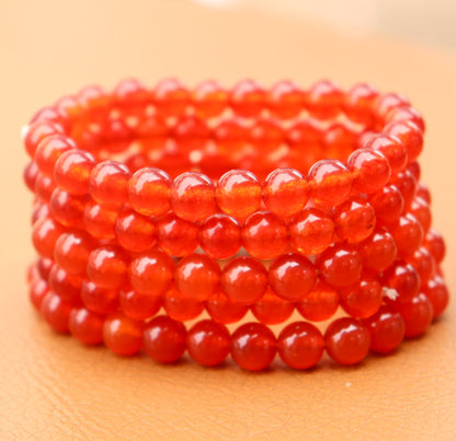 Red Carnelian 08mm Beads Healing Gemstone Bracelet