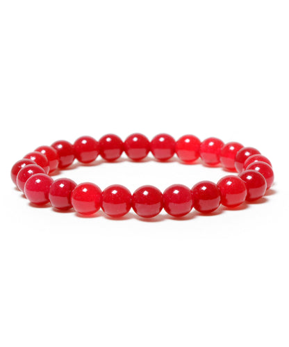 Red Onyx 8mm Beads Bracelet