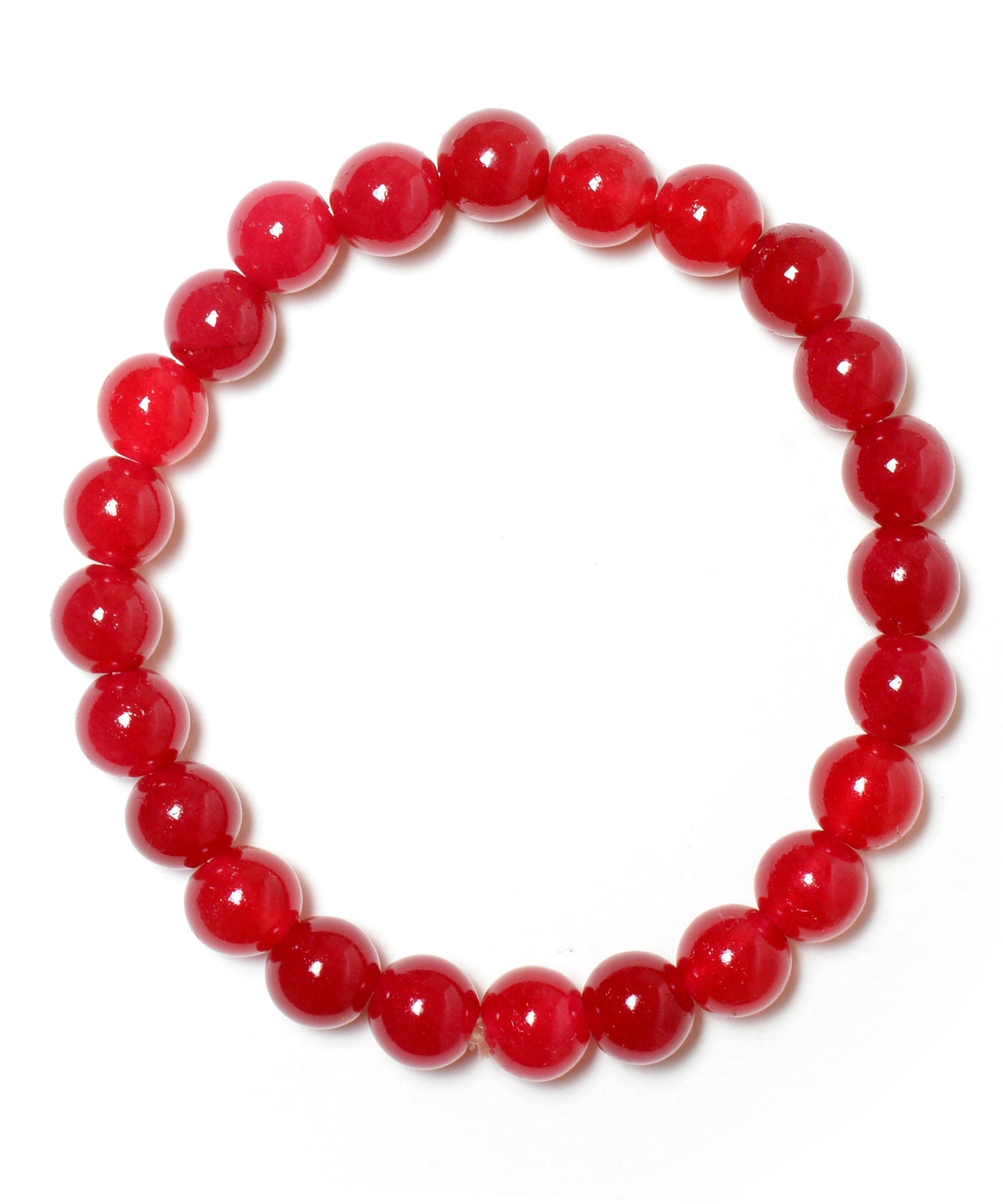 Red Onyx 8mm Beads Bracelet