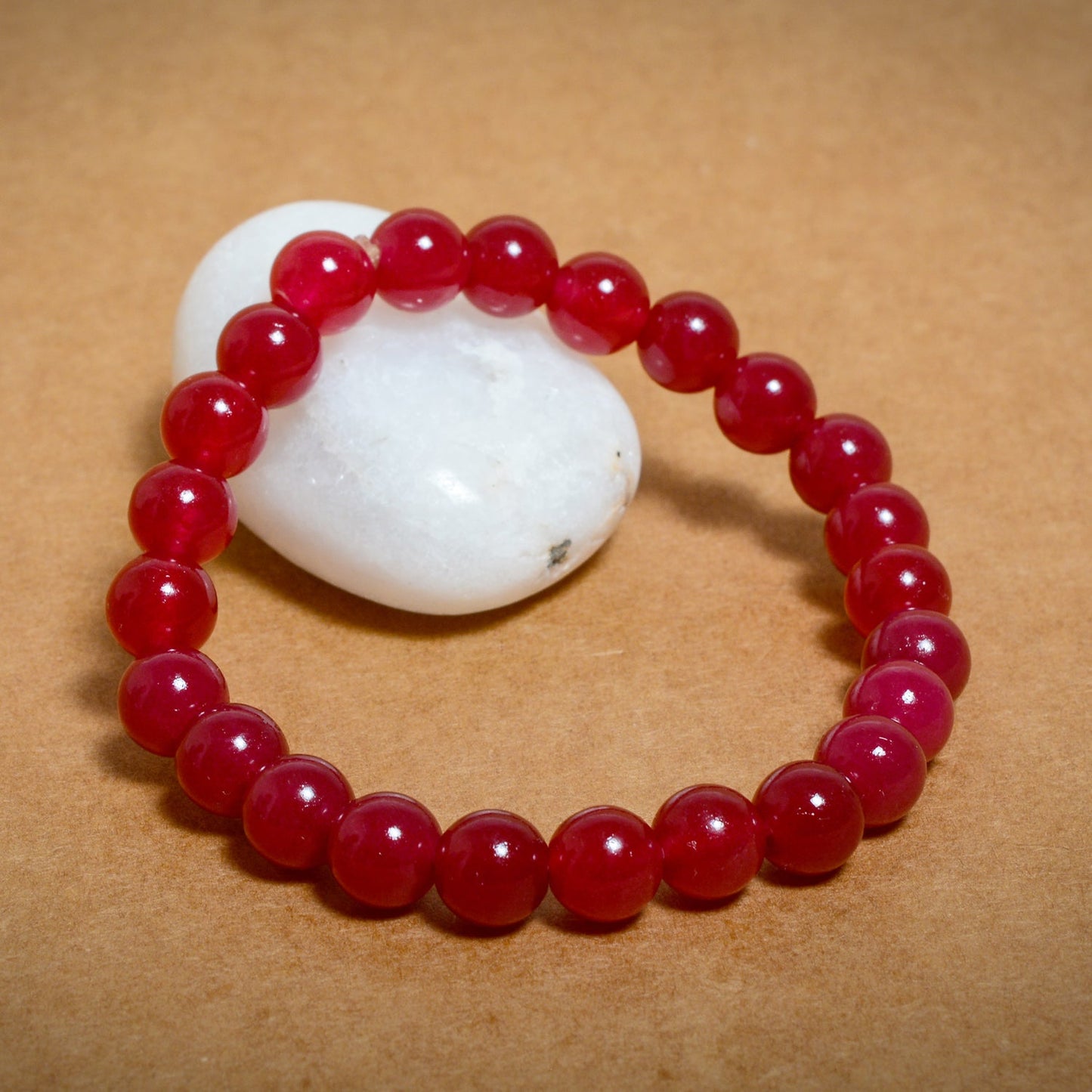 Red Onyx 8mm Beads Bracelet