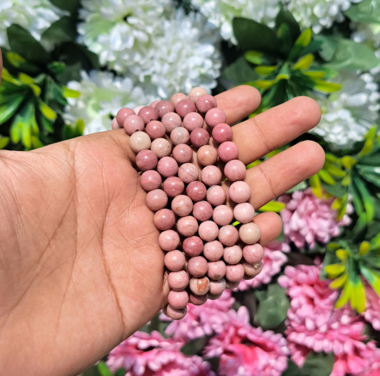 Rhodonite 08mm beads Healing Bracelet