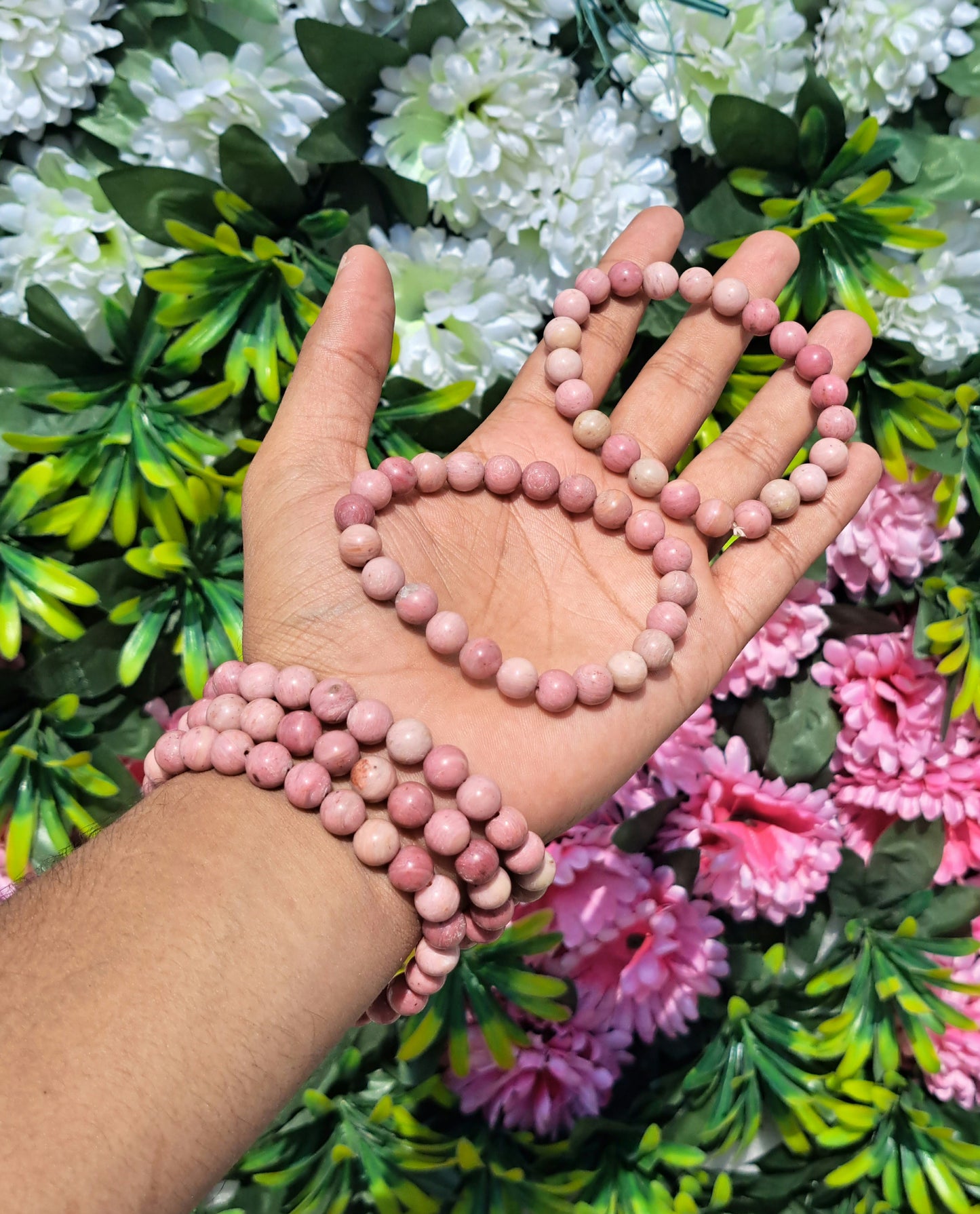 Rhodonite 08mm beads Healing Bracelet