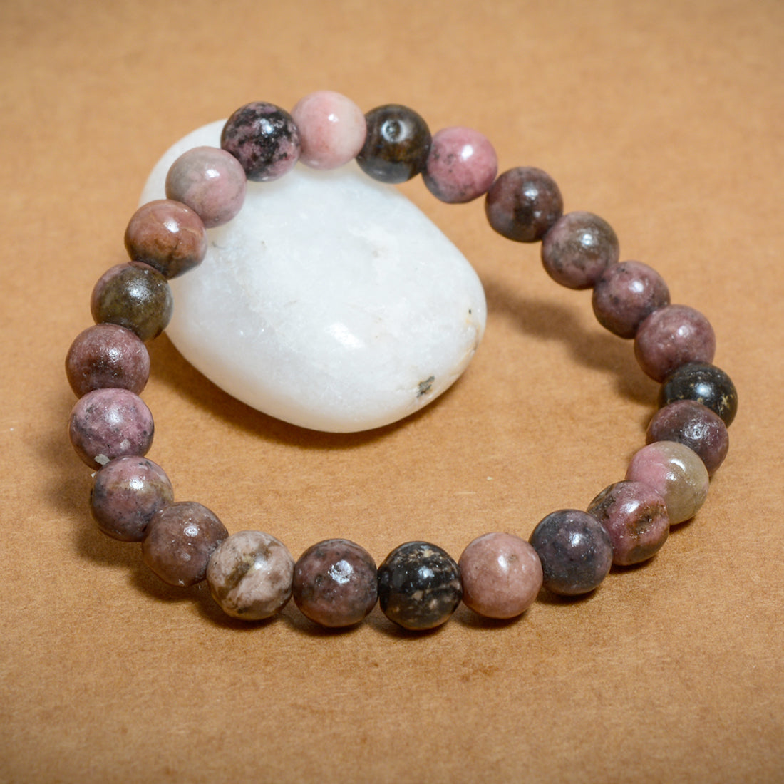 Rhodonite 08mm beads Healing Bracelet