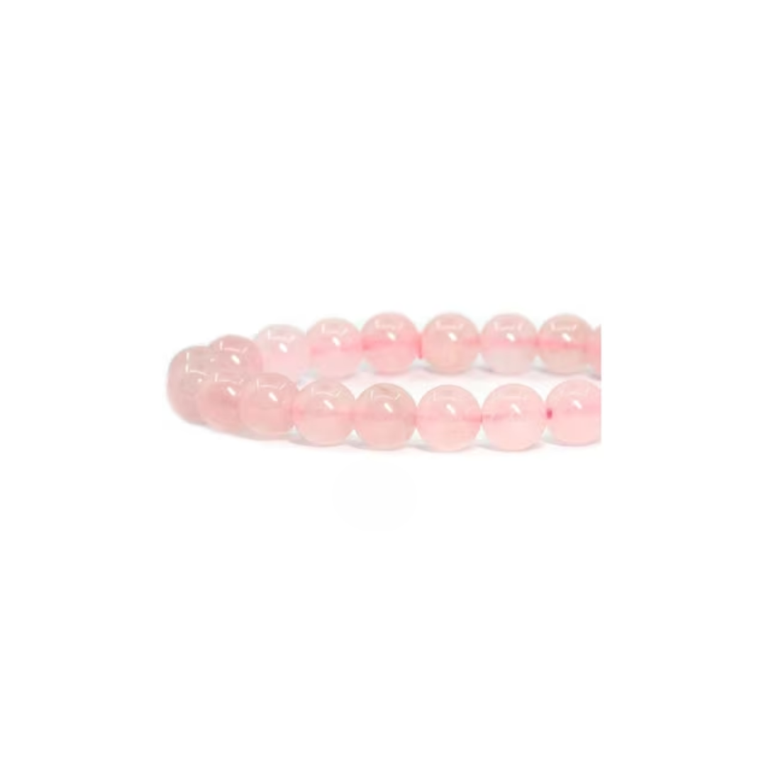 Pink Rose Quartz 08mm Beads Bracelet