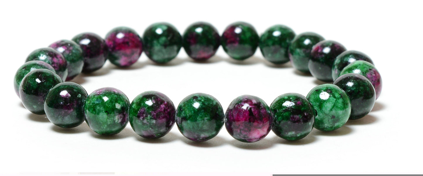 Ruby Zoisite 8mm beads bracelet